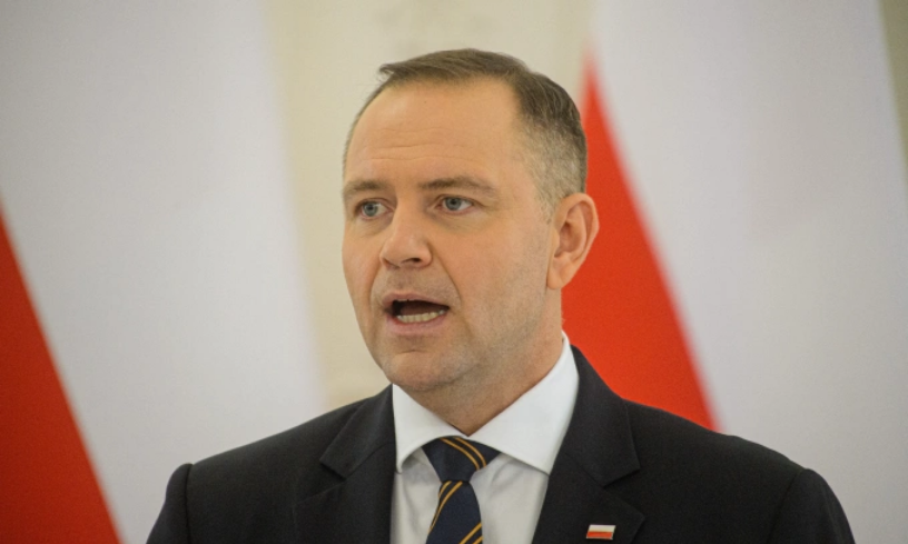 Tổng thống Ba Lan Karol Nawrocki phát biểu tại Vilnius, Litva hôm 8/9. Ảnh: AFP