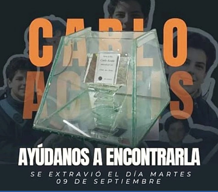 Thông báo về thánh tích bị lấy cắp của giáo xứ Santo Domingo de Guzman. Ảnh: X/Diariopanorama