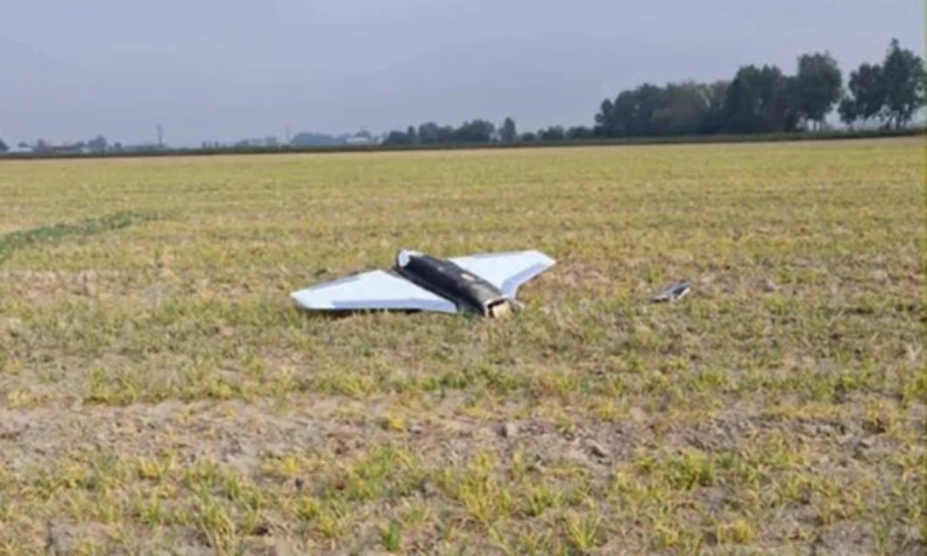 Xác vật thể được cho là UAV Gerbera trên lãnh thổ Ba Lan hôm 10/9. Ảnh: Lublin 24