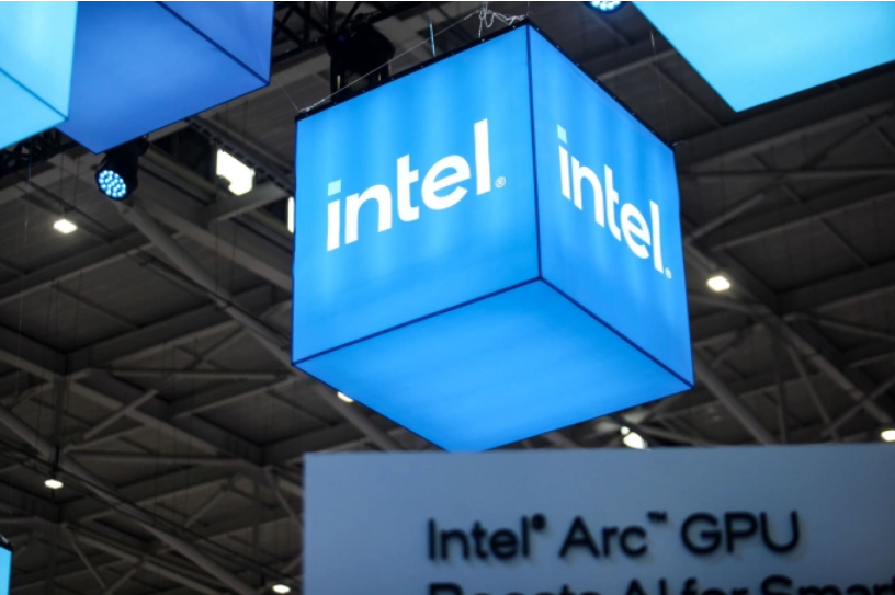 Logo Intel tại Triển lãm Computex 2024 diễn ra ở Đài Bắc, Đài Loan hồi tháng 6/2024. Ảnh: Khương Nha