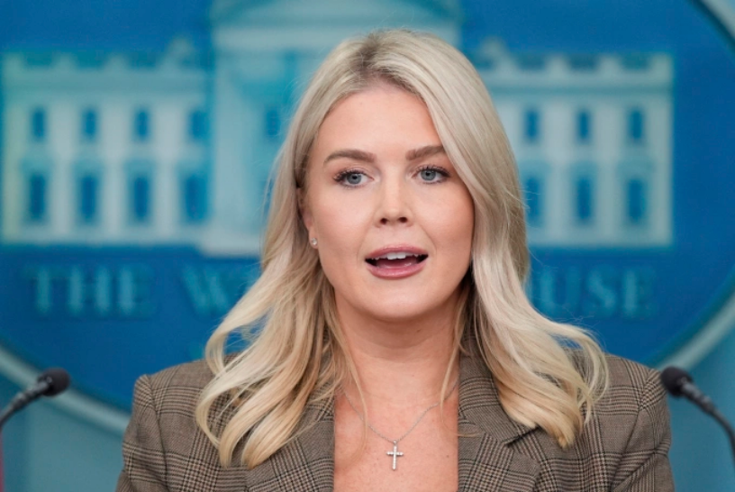 Thư ký báo chí Nhà Trắng Karoline Leavitt trong cuộc họp báo ngày 22/9. Ảnh: AP