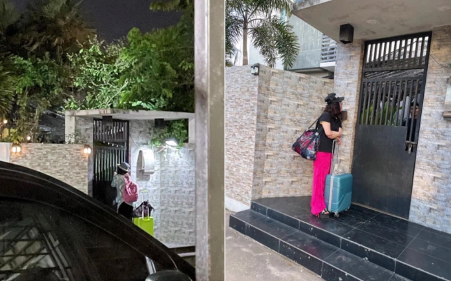 Bà Hua, 60 tuổi, ở Bangkok nhiều lần đến nhà anh Tạ, ở cách 600 km cầu hôn. Ảnh: Khaosodenglish