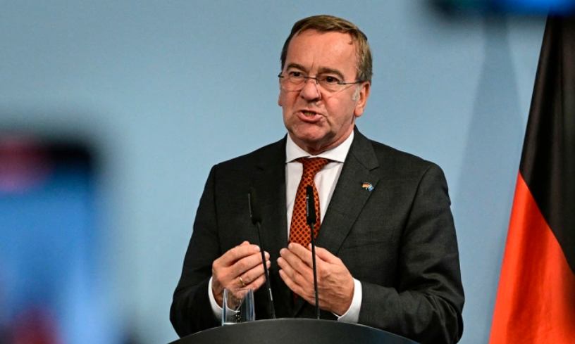 Bộ trưởng Quốc phòng Đức Boris Pistorius trong họp báo tại Berlin ngày 23/9. Ảnh: AFP