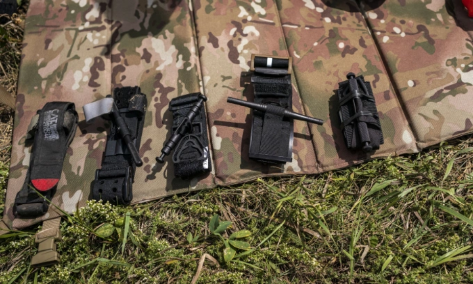 Các bộ garo trong một buổi huấn luyện của quân đội Ukraine ở tỉnh Donetsk hồi năm 2024. Ảnh: AFP