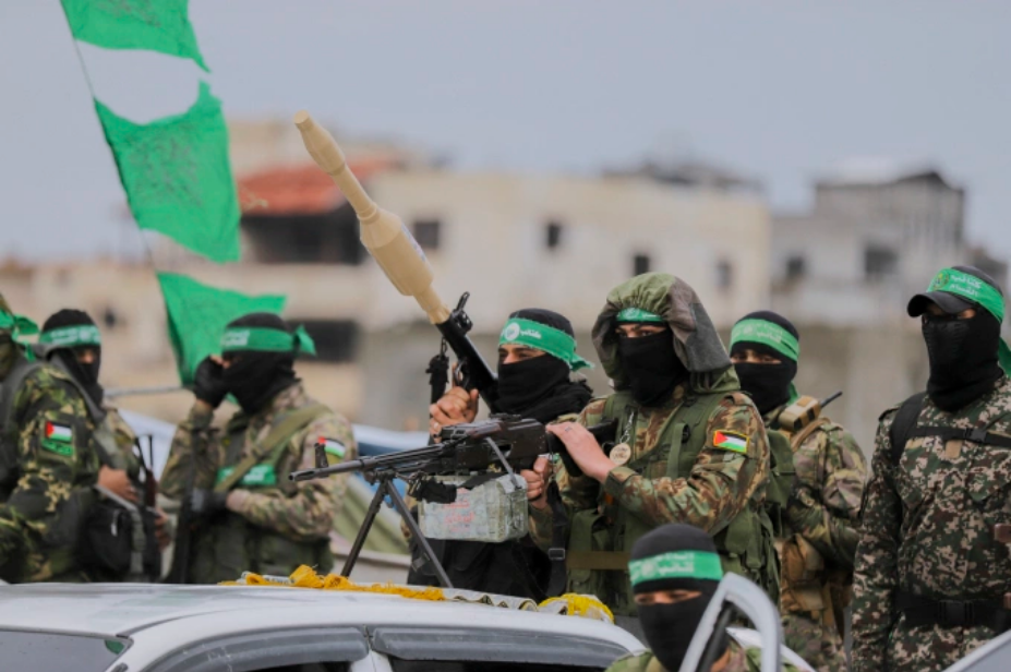 Các tay súng Hamas ở miền trung Gaza ngày 22/2. Ảnh: AFP