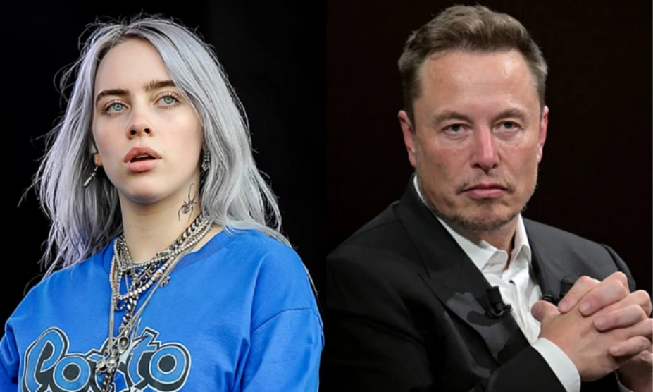 Chân dung giọng ca gen Z Billie Eilish và tỷ phú Elon Musk. Ảnh: WireImage/ AFP