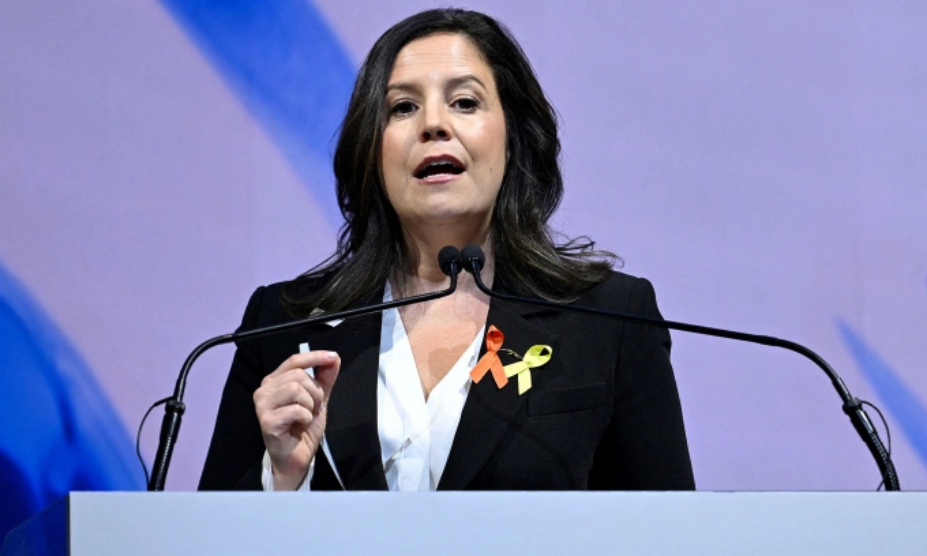 Bà Elise Stefanik phát biểu tại New York City, bang New York, ngày 3/3. Ảnh: AFP