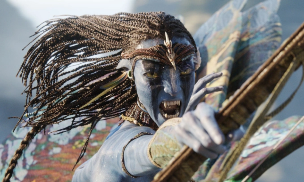 Diễn viên Zoe Saldaña trong tạo hình nhân vật Neytiri trong Avatar 3. Ảnh: 20th Century Studios