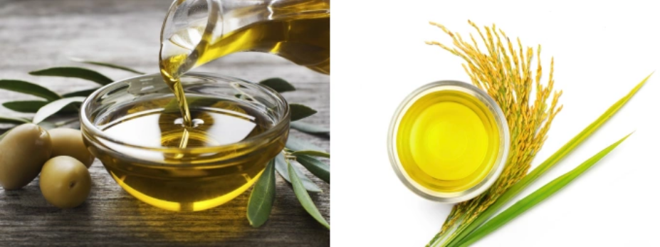 Dầu ô liu nguyên chất và dầu gạo lứt được các tổ chức y tế, dinh dưỡng quốc tế đánh giá cao. Ảnh: Shutterstock