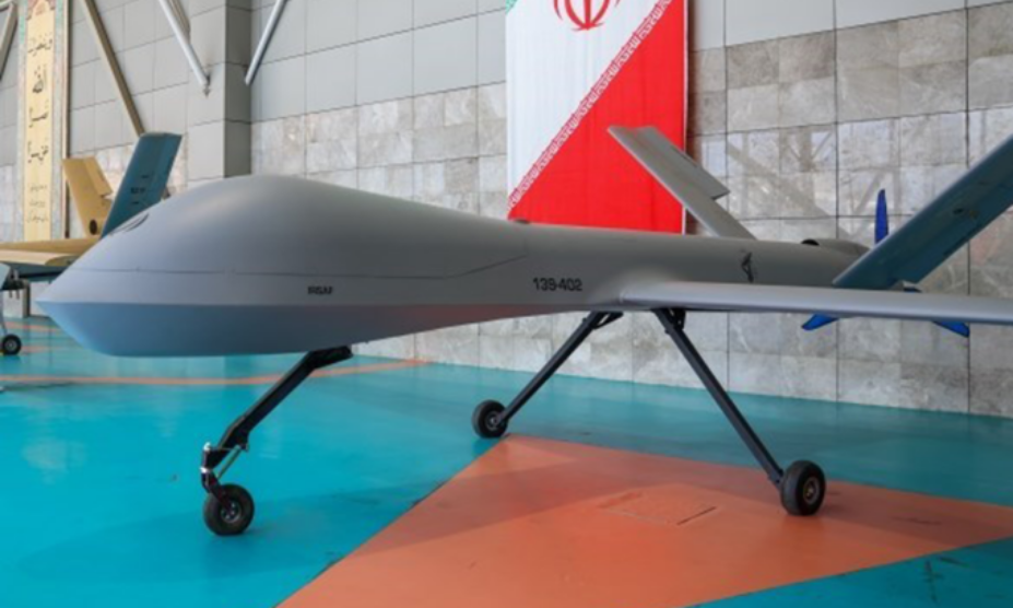 UAV Shahed-139 Iran được trưng bày hồi tháng 8/2024. Ảnh: Tasnim