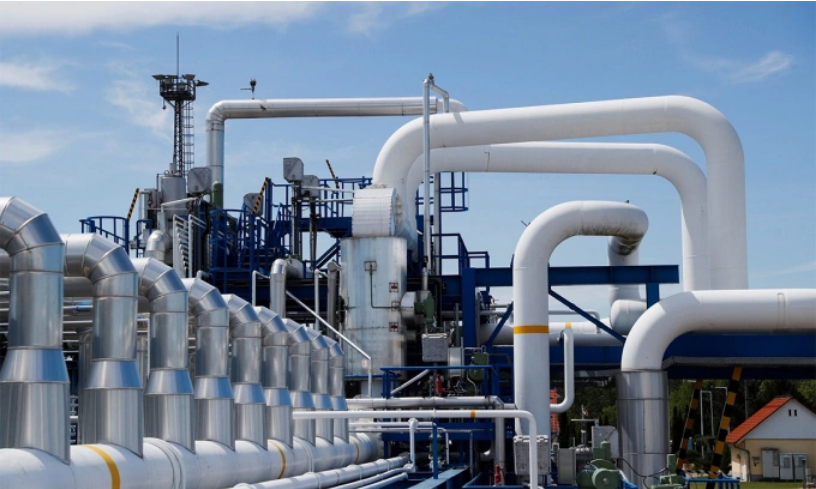 Đường ống tại kho dự trữ khí đốt Zsana, Hungary trong ảnh chụp tháng 5/2022. Ảnh: Reuters