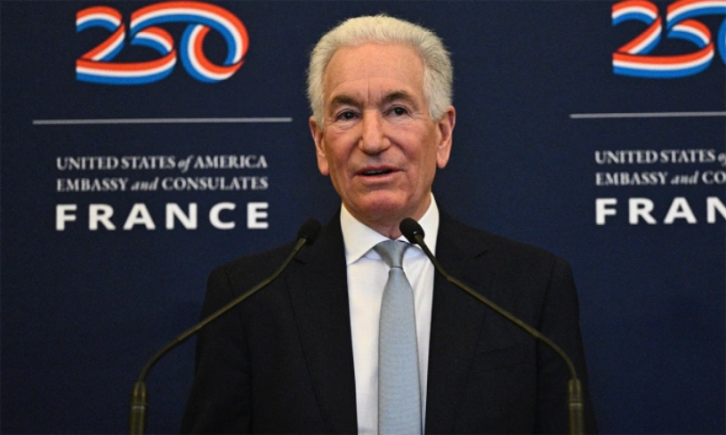 Đại sứ Mỹ tại Pháp Charles Kushner trong sự kiện ở Paris tháng 12/2025. Ảnh: AFP