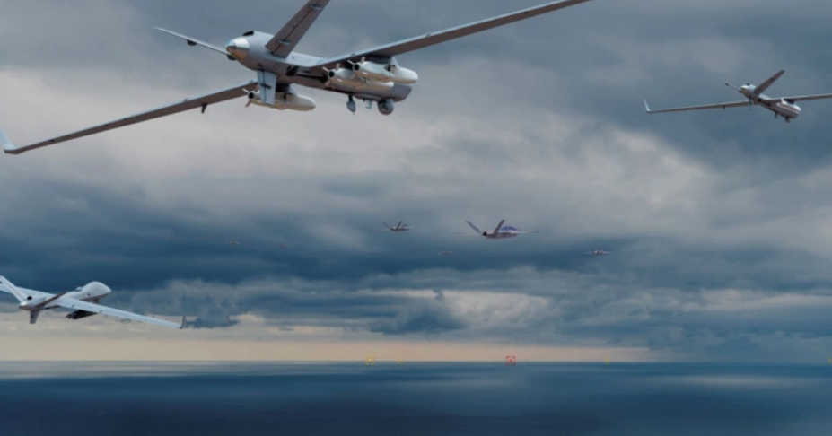 Mô phỏng UAV MQ-9B mang tên lửa hành trình tầm xa. Đồ họa: GA-ASI