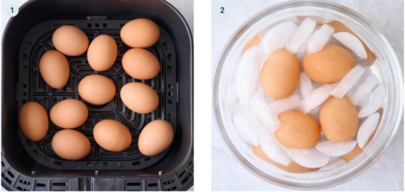 Luộc trứng bằng nồi chiên không dầu đang gây sốt người nội trợ phương Tây. Ảnh: Foodnetwork