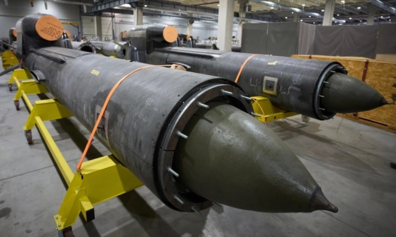 Tên lửa Flamingo tại công xưởng của Fire Point tháng 8/2025. Ảnh: AP