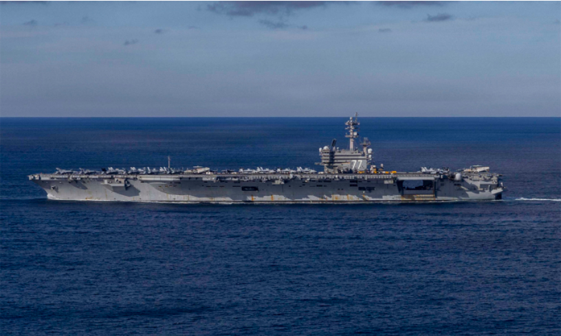 Tàu sân bay USS George H.W. Bush trên Đại Tây Dương tháng 10/2025. Ảnh: US Navy