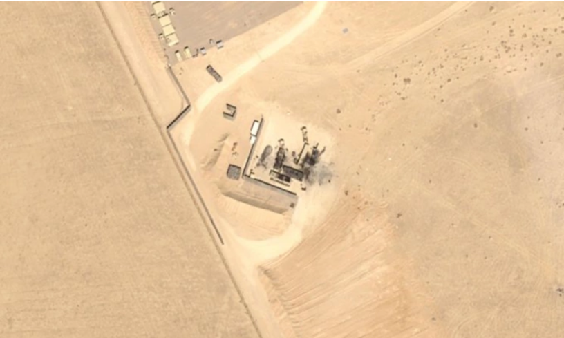 Radar AN/TPY-2 tại căn cứ Muwaffaq Salti bị hư hại trong ảnh vệ tinh chụp hôm 2/3. Ảnh: Airbus