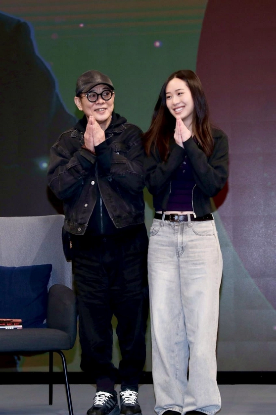 Lý Liên Kiệt đưa con gái Jada dự sự kiện ở Đài Loan. Ảnh: Yahoo