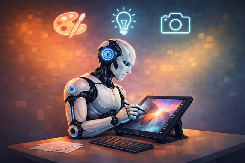 AI đang tham gia sâu rộng vào lĩnh vực sáng tạo. Ảnh minh họa: ChatGPT