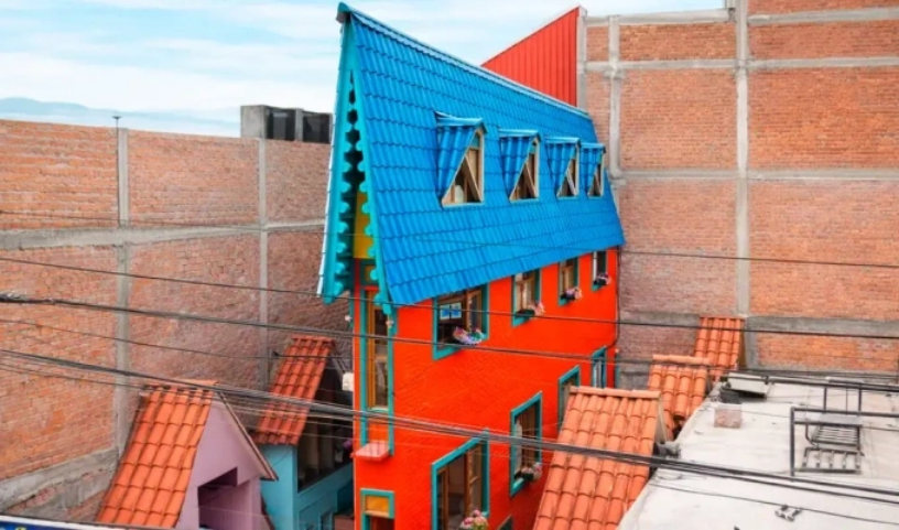 Ngôi nhà ở rông 63 cm của gia đình ông Moreno, ở tỉnh Huaral, miền Bắc Peru. Ảnh: Viory