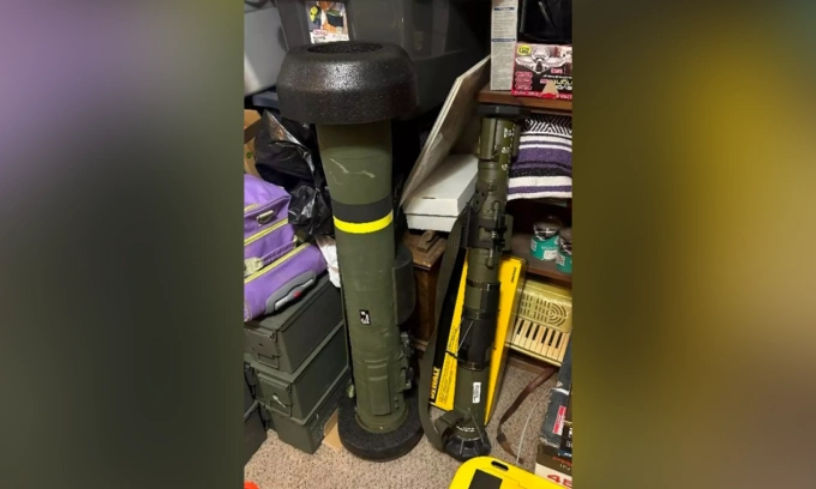 Ống phóng tên lửa Javelin trong sự việc. Ảnh: Bộ Tư pháp Mỹ