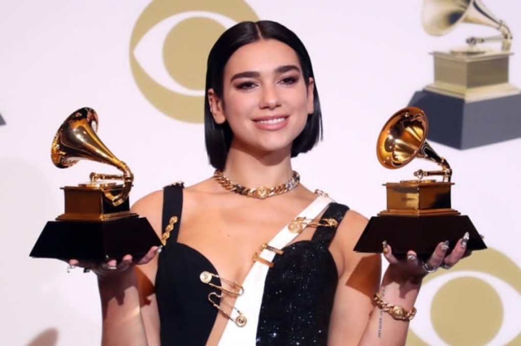 Dua Lipa tại Lễ trao giải Grammy lần thứ 61. Ảnh: REX