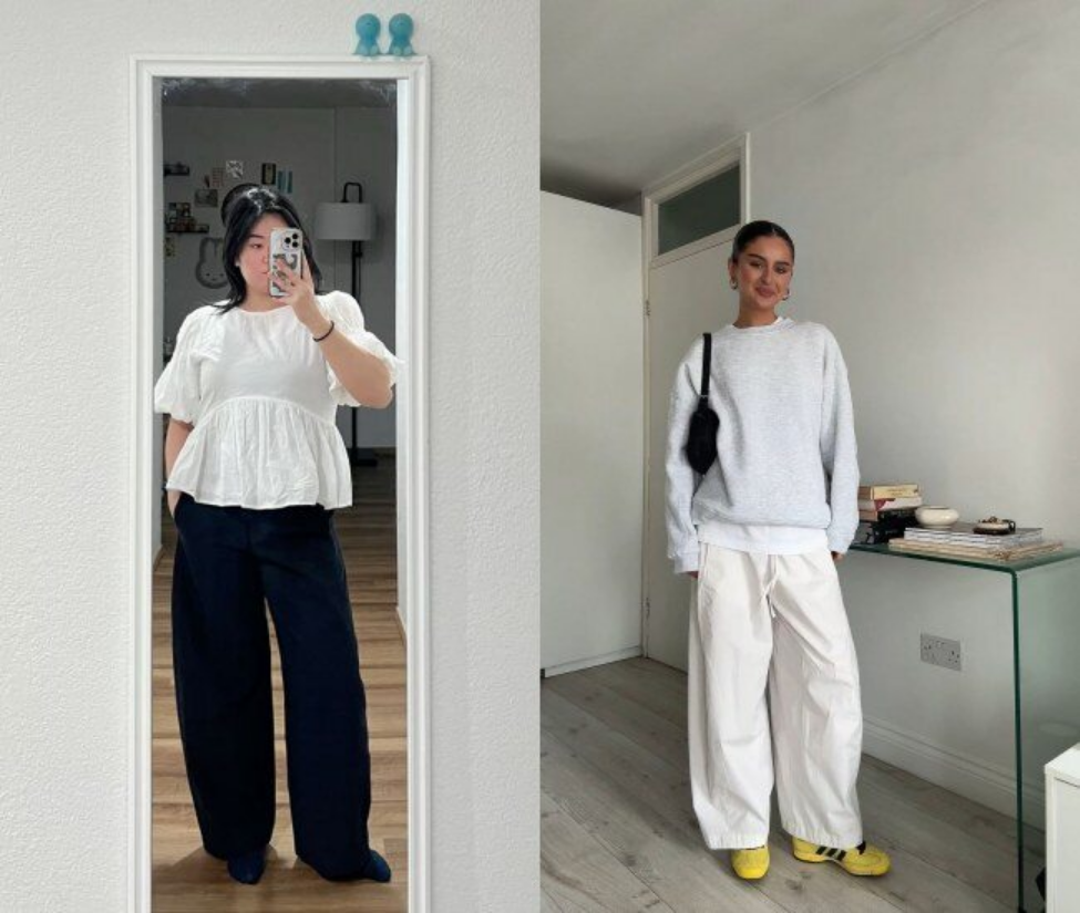 Barrel pants là kiểu quần có phần hông và đùi phồng nhẹ, sau đó thu dần về ống, tạo dáng cong đặc trưng. Thiết kế này giúp tạo hiệu ứng đôi chân cân đối hơn. Đồng thời mang lại cảm giác thoải mái, dễ di chuyển và tạo điểm nhấn thời trang.