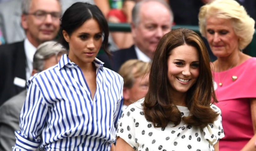 Meghan Markle và Kate Middleton tại Wimbledon (Anh) vào năm 2018. Ảnh: Independent