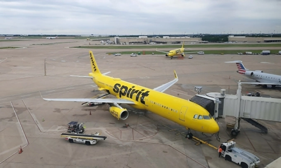 Máy bay Spirit đậu tại Sân bay quốc tế Dallas-Fort Worth (Mỹ), tháng 5/2019. Ảnh: Phương Đông