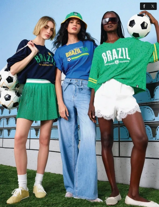 Một số thiết kế trong bộ sưu tập mùa World Cup của Old Navy. Ảnh: Old Navy