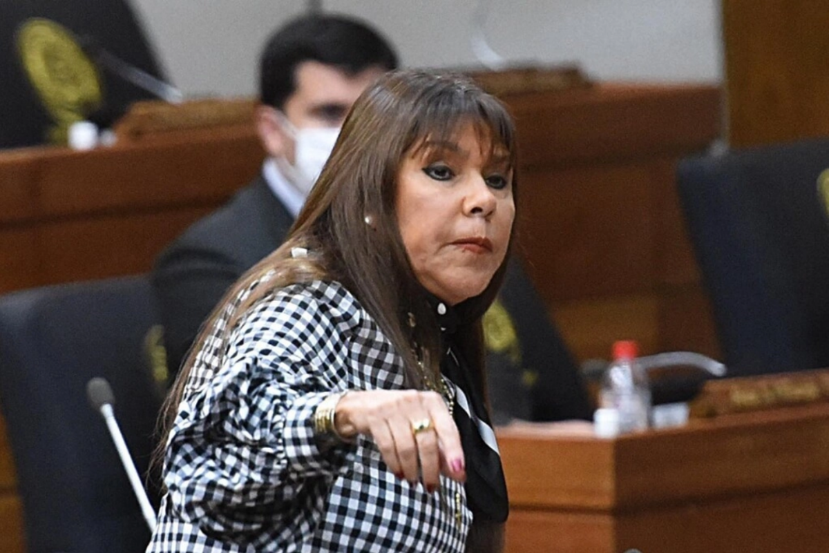 Nghị sĩ Celeste Amarilla tại thủ đô Asuncion, Paraguay tháng 3/2021. Ảnh: AFP